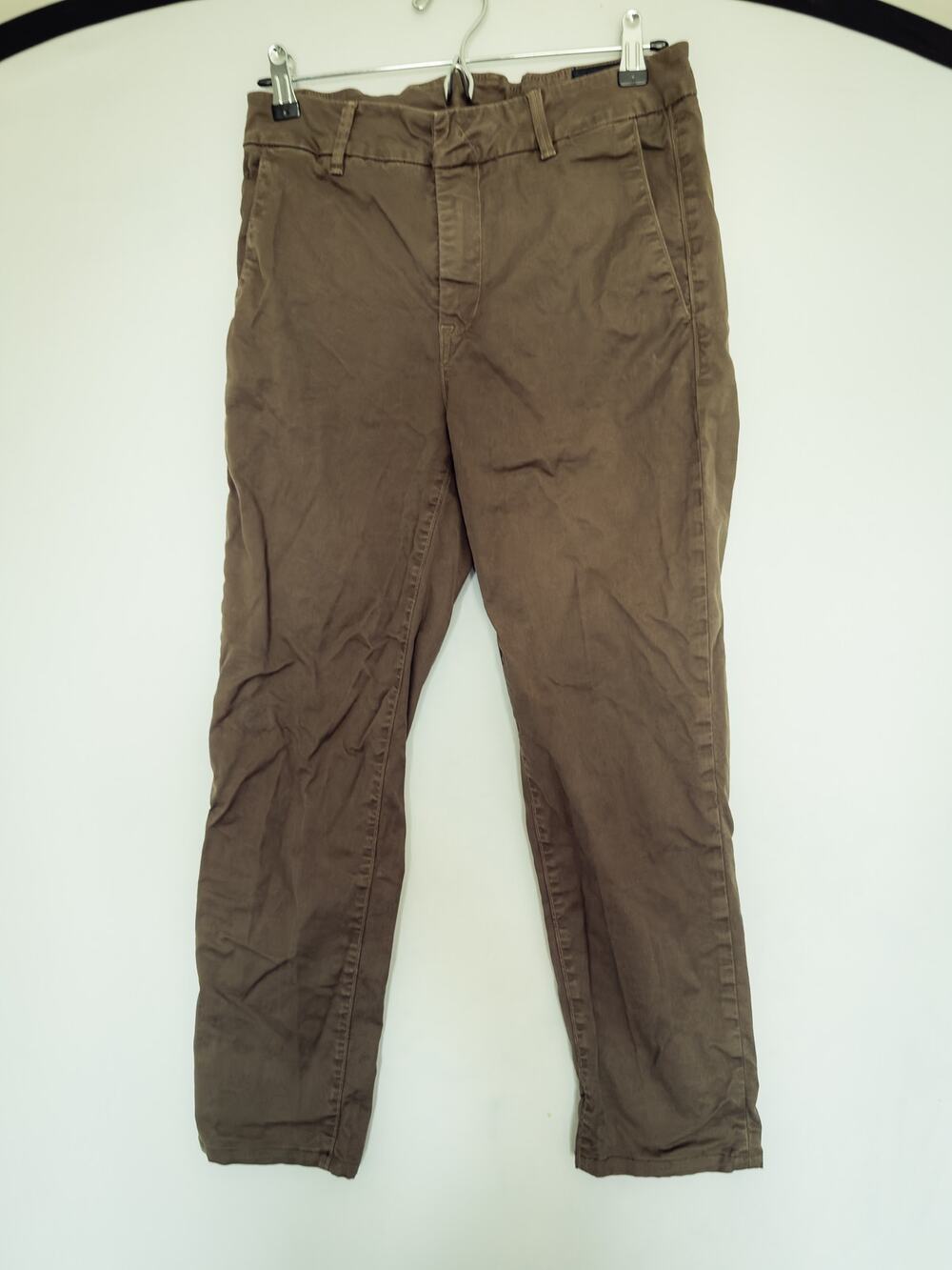Vince Straight-leg trouser Cotton Dark Willow Olive Army Green Pants Sz 28